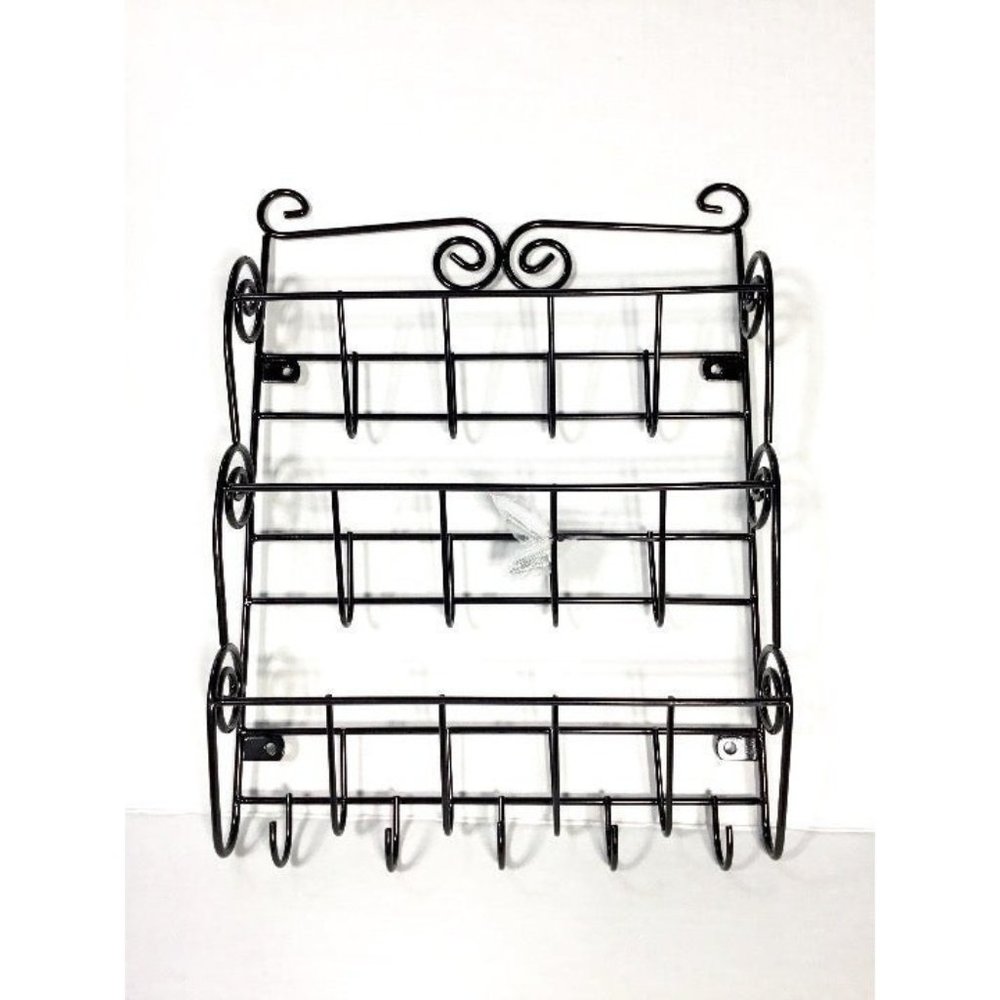 3-Tier Letter Rack with 5 Key Hooks